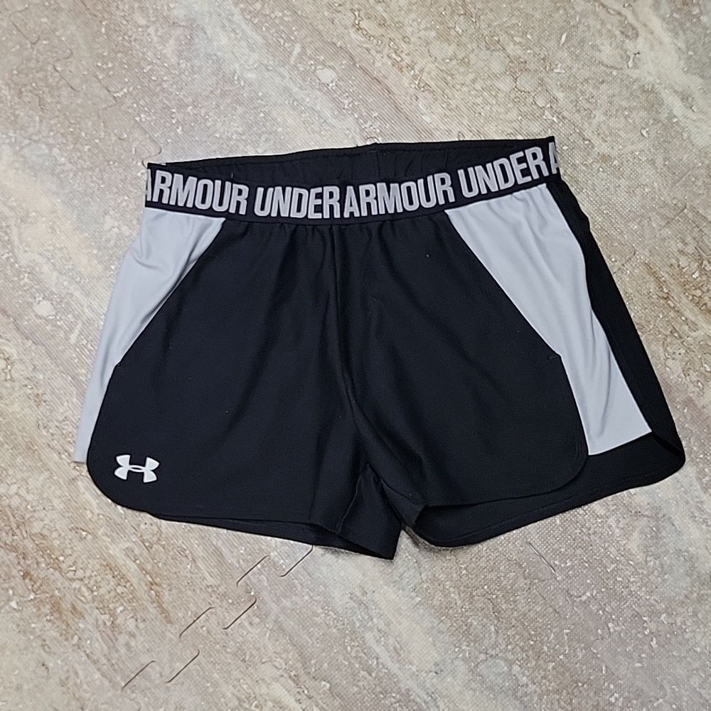 UNDERARMOUR MENS ELASTIC WAIST SHORTS SIZE MEDIUM HAS POCKETS - Picture 2 of 7